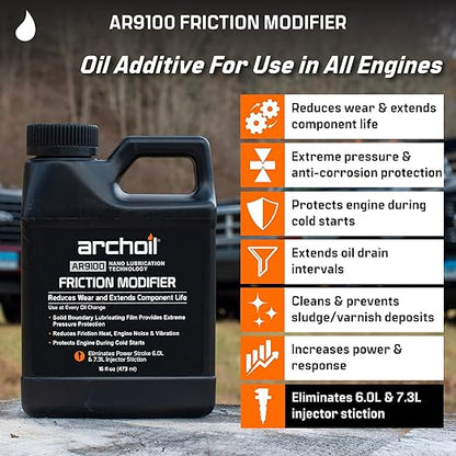 Archoil AR9100 Friction Modifier Value Pack - Two 16oz Bottles of AR9100 for Two Powerstroke Treatments…