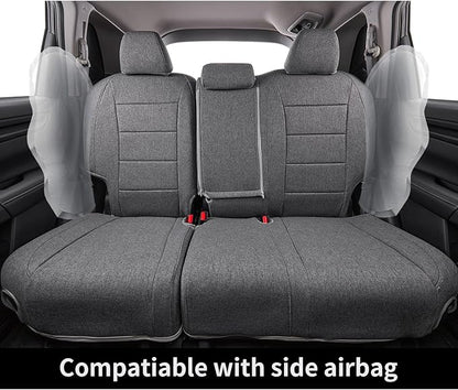 coverdream CRV Seat Covers Custom Fit for 2023 2024 2025 2026 Honda CR-V LX,EX,EX-L,Sport Series,Hybrid,Fully Covered,Airbag Compatible,UV Resistant Polyester Seat Protector(Full Set,Gray)