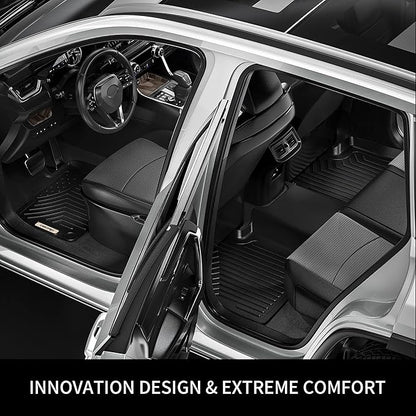 OEDRO Floor Mats Fit for 2007-2012 Nissan Altima Sedan, Custom Fit Black TPE All-Weather Guard Floor Mats 2 Row Floor Liner Set