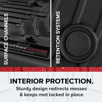 WeatherTech Custom Fit FloorLiners for Honda CR-V, CR-V Hybrid - 1st & 2nd Row (441780-1-2), Black