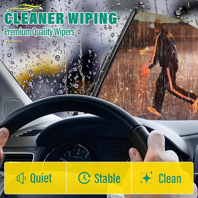 24" 18" 13" Windshield Wiper Blades Replacement for Chevrolet Chevy Equinox 2018 2019 2020 2021 Premium All Weather Front Rear Wipers Set - OEM Quality (Pack of 3)