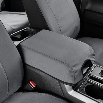 Coverado Front Seat Covers, Waterproof Canvas Seat Protector for Car Seat Cushions for Kids & Dogs, Seat Covers Compatible with 2015-2025 Ford F150 & 2017-2025 Ford F250 F350 F450(Gray, 2PCS)