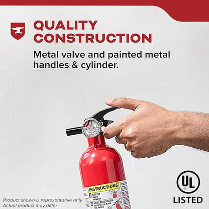 Kidde Basic Fire Extinguisher for Home, Office, Residential, Single-Use, 5BC