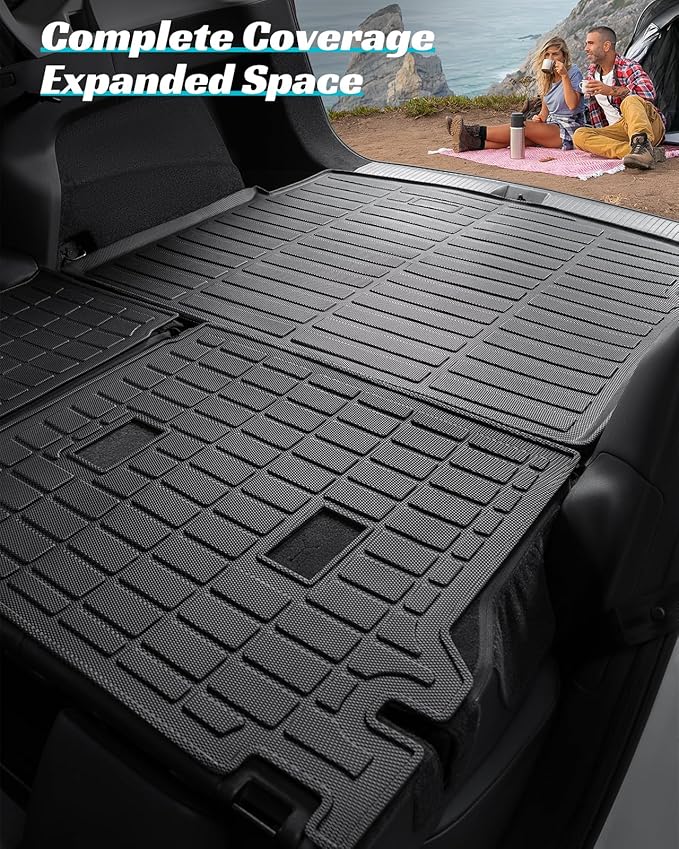 Floor Mats Full Set for Nissan Rogue 2021-2025 Accessories, All Weather Floor Mats Cargo Liner for Back of SUV, Rubber Mats for Car Floor, Custom Fit laser Tech Mat Heavy Duty Trunk Liner Black