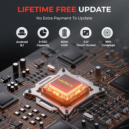 LAUNCH CRP123I V2.0 Elite OBD2 Scanner Diagnostic Tool, 2025 New Code Reader for Cars and Trucks, Engine ABS SRS Transmission Car Scanner, Lifetime Free Update, Oil/EPB/DPF/SAS/BMS Throttle Relearn