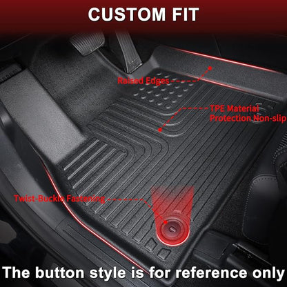 Wayhigh-All Weather Floor Mats and Cargo Liner Set Fit for 2019-2025 2026 BMW X5 5 Seats TPE Car Mats Waterproof Heavy Duty Rubber Floor Liners for BMW X5 2019-2025 2026