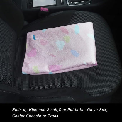 Car Seat Cover Protector Front Seats,for Gym Workout,Running,Swimming,Beach and Hiking,Waterproof Sweat Towel Bucket Seat Covers for Cars SUV Trucks (Pink Marbling, 1Pcs)
