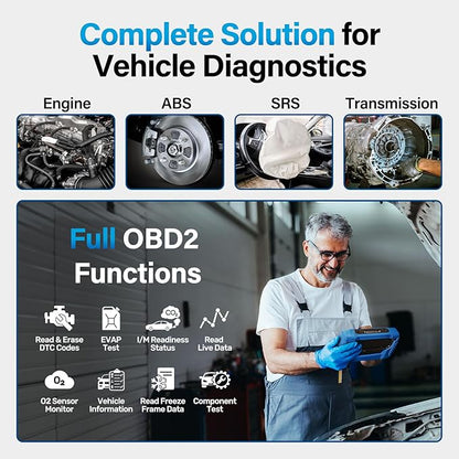 BLCKTEC 460T OBD2 Scanner Car Code Reader Engine ABS SRS Transmission Diagnostic Tool, 12 Reset Services, Oil/TPMS/EPB/BMS/SAS/DPF/Throttle Reset, ABS Bleeding, Battery Test, Auto VIN, Free Update