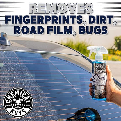 Chemical Guys CLD3001602 Streak Free Glass & Window Cleaner (Works on Mirrors, Navigation Screens & More; Car, Truck, SUV and Home Use), Ammonia Free & Safe on Tinted Windows, (2 Pack) 16 fl oz