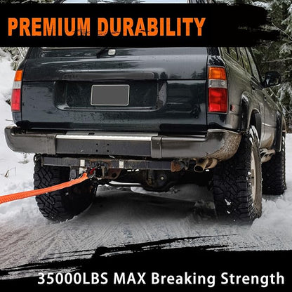 METOWARE Kinetic Recovery Rope (1’’ x 30ft) 35,000 LBS Heavy Duty Offroad Recovery for UTV, ATV, Truck, Car