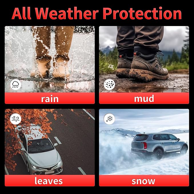 All Weather Floor Mats & Cargo Liner Set Custom for 2022-2024 Hyundai Ioniq 5 Fixed Center Console (Unmovable Center Console) All Season Guard for Car Mat TPE Floor Liner Ioniq 5 Accessories