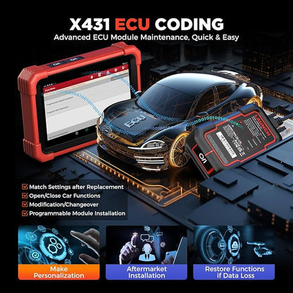 LAUNCH X431 CRP919XBT OBD2 Scanner, 2025 Wireless Bidirectional Scan Tool with DBSCar VII Connector, ECU Coding, FCA AutoAuth, 2-Year Free Update, V.A.G Guide, 35+ Services, All Systems, CANFD