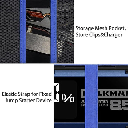 Aenllosi for HULKMAN Alpha85/Alpha85S/Alpha Pro Jump Starter Hard Carrying Case, Black+Blue (Case Only)