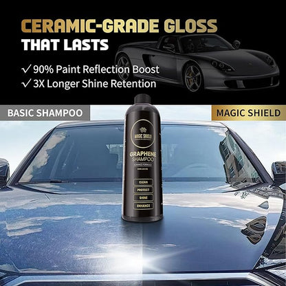 Graphene Shampoo – pH Neutral Car Wash | Advanced Hydrophobic & SiO2 Protection | Deep Cleans & Enhances Shine | Safe for Ceramic Coatings & All Paint Types – 16oz