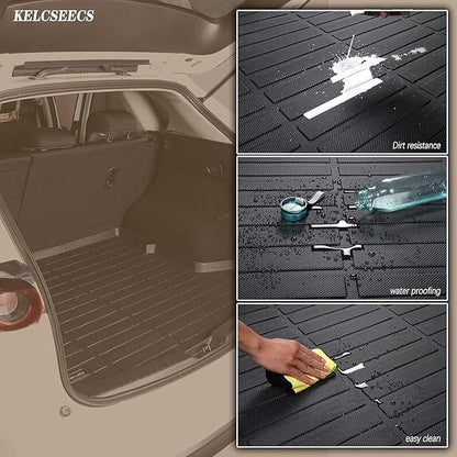 KELCSEECS Floor Mats & Cargo Liner for 2025 2024 2023 2022 Corolla Cross AWD(Not Fit Hybrid) All Weather Floor Liners Car Mats Cargo Mat Trunk Mat Corolla Cross AWD Floor Mats Trunk Liner Accessories