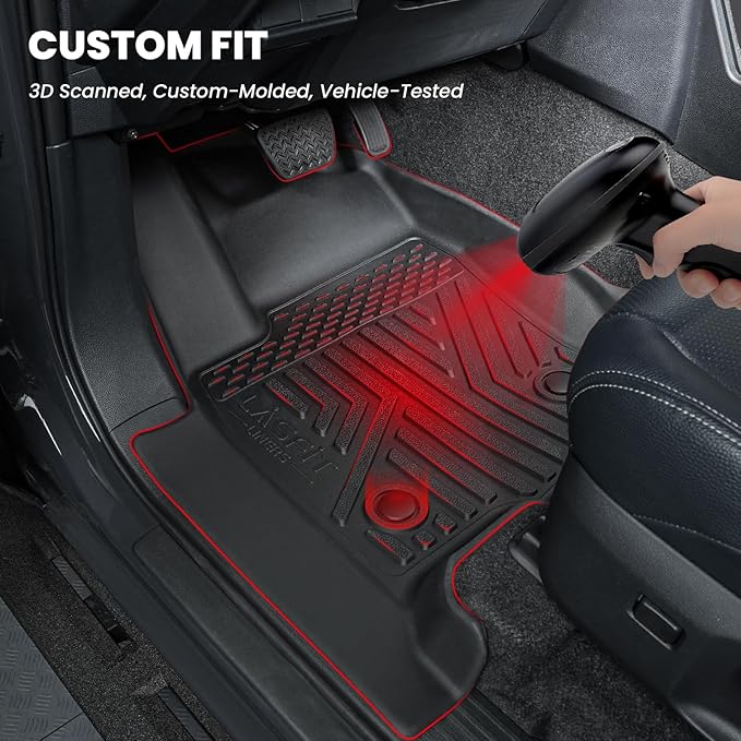 LASFIT Floor Mats&Trunk Mat with Backrest Mat for Toyota 4Runner 2025-2026(Only Fit 7 Seats), All Weather TPE Custom Fit Floor Liner for 4Runner SR5/TRD/Limited 6th gen Front&Rear 4 Runner Car Mats