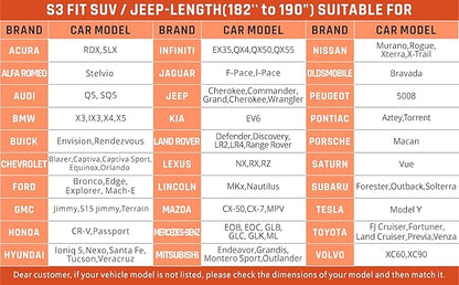 SUV Car Cover Waterproof All Weather Protection with Silver Stripe Design,Universal Fit Toyota RAV4, Honda CRV, Tesla Model Y, Audi Q5, Nissan Rogue, Mazda CX-5, Kia Sorento,Hyundai Sante Fe