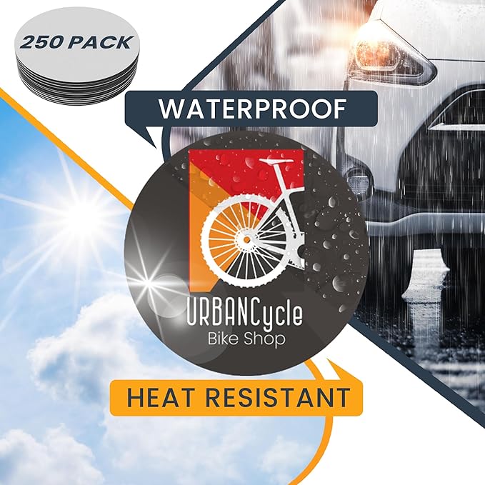 Magnet Me Up Customizable 30 Mil Round Magnet- 5”, 250 PK Weatherproof Car Magnet for Businesses, Sports Teams, Fundraiser, Personal Expression- Custom Text & Logo- Strong Magnetic Vinyl for Vehicles