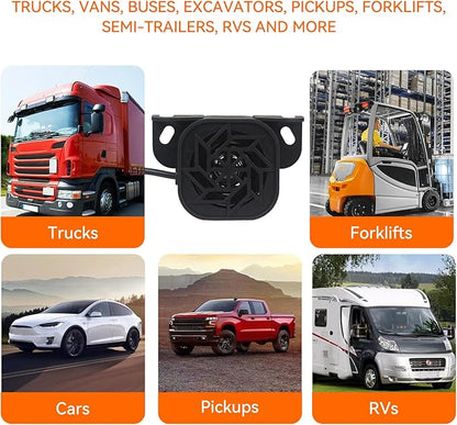 835 Back-up Alarm 12V-48V 110dB IP67 Waterproof Dust-Proof Reversing Warning Alarm with Super Loud Beeper Tone for Truck Van Forklift Car Lorry Agricultural Vehicles