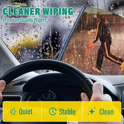 26" 24" 16" Windshield Wiper Blades Replacement for Honda Passport 2019 2020 2021 2022 2023 Premium All Weather Front Rear Wipers Set - OEM Quality (Pack of 3)