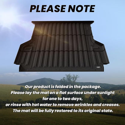 LASFIT Truck Bed Mat for Ford Ranger (5FT, 59.6" Bed) 2025 2024 All Weather Protector TPE Car Bed Floor Liner - 1PC Black