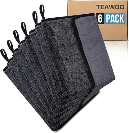 Shiny Wipes Shower Cleaning Cloth, Ultra Absorbent Car Drying Towel, 2 Pack 16 x 24 inch Microfiber Cleaning Cloth for Car, Bath & Househood