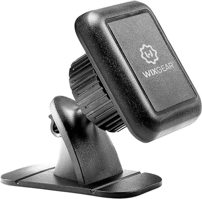 WixGear Magnetic Phone Mount, Universal Stick On Dashboard Magnetic Car Mount Holder, for Cell Phones with Fast Swift-snap Technology