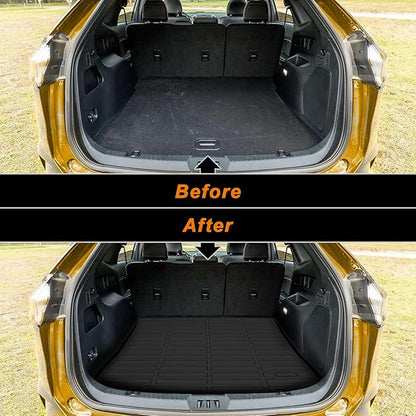 Binmotor-Floor Mats & Cargo Liner Set for Ford Edge 2024 2023 2022-2015, All Weather Car Mats for Ford Edge Rubber Mat Floor Liners Rear Cargo Mat Custom Fit for Edge Accessories