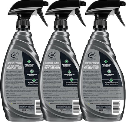 Turtle Wax 53883 Hybrid Solutions Ceramic Spray Coating, Incredible Shine and Protection for Car Paint, Extreme Water Beading, Safe for Cars, Trucks, Motorcycles, RV's and More, 16 oz. (Pack of 3)