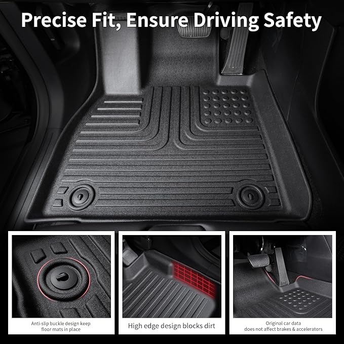 Wayhigh-All Weather Floor Mats and Cargo Liner for 2012-2017 Chevrolet Chevy Equinox/GMC Terrain 2012-2017 TPE Car Mats Waterproof Floor Liners Equinox Accessories