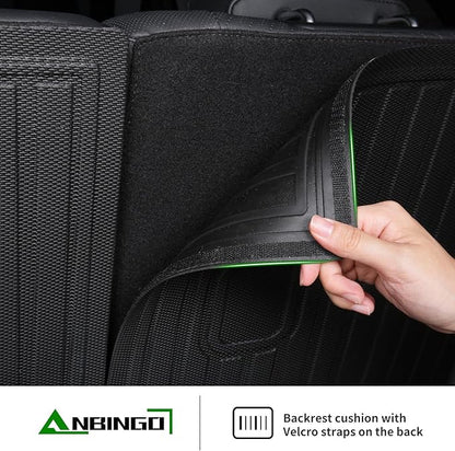 ANBINGO®Floor Mats & Cargo Liner & SeatBack Fit for Honda Pilot 2009-2015 Full Set Waterproof Car Mats All Weather Guard TPE Pilot Mats Set Black