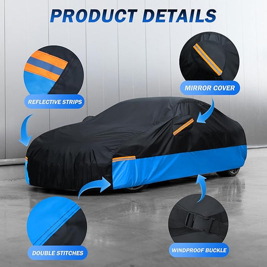 Car Cover Waterproof All Weather Outdoor Windproof Dustproof UV Protection Fit Coupe Audi TT, BMW Z4, Porsche 718 Boxster Cayman, Nissan 350Z/370Z, Subaru BRZ, Mazda RX-7 etc