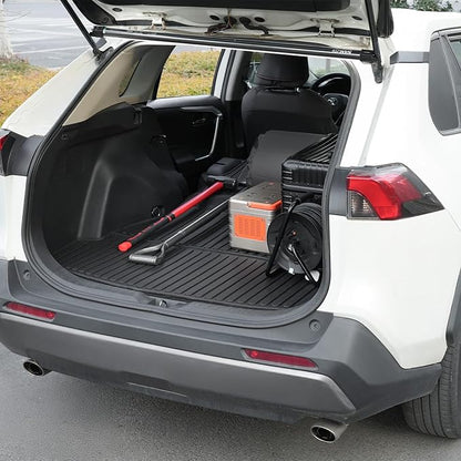 Floor Mats Set Cargo Liner with Backrest Cover for 2019-2025 Toyota RAV4(Include Hybrid), All Weather TPE Full Mat Set for RAV4 Accessories