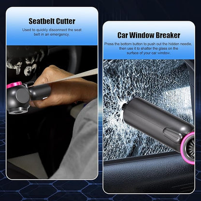 Car Vacuum Portable Handheld Cordless Vacuums, 20000PA Suction, 6000mAh Blower, Window Breaker, Seatbelt Cutter for Car, Home & Office Cleaning
