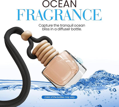 Car Air Fresheners - Ocean Drift Car Air Freshener for Men | Pack of 2 Long Lasting Automotive Air Freshener | Odor Eliminator Car Perfume with Essential Oils | Car Air Freshener Vent Clip by Perfa