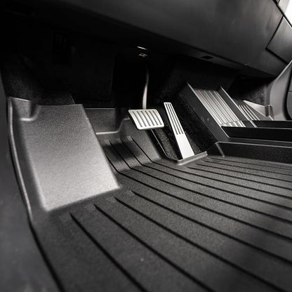 OEDRO Floor Mats & Truck Bed Mat Fit for Tesla Cybertruck 2024 2025, TPE All Weather Floor Liners Custom Fit for 2024 Cybertruck Accessories, 1st & 2nd Row Car Mats and Truck Bed Liner, Black