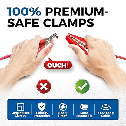 Car Battery Tester 12V 24V 100-2000CCA Lead-Acid Battery, TOPDON BT300P Alternator Tester, Load Tester, with Built-in Printer, Spark Free Metal Clamps, Automatic Reverse Polarity Protection
