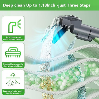 Carpet Cleaner Machine, 18Kpa Portable Carpet Spot and Upholstery Cleaner, 500W Powerful Suction Deep Couch Cleaner Machine with Handle for Pet Stains, Sofa, Car Seat, Furniture