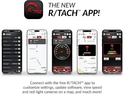 Uniden R8W (New Model) Extreme Long Range Laser/Radar Detector, 360° Awareness, Directional Arrows, Wi-Fi, Bluetooth, GPS, Real-Time Voice Alerts, Red Light & Speed Camera Alerts, R/TACH App