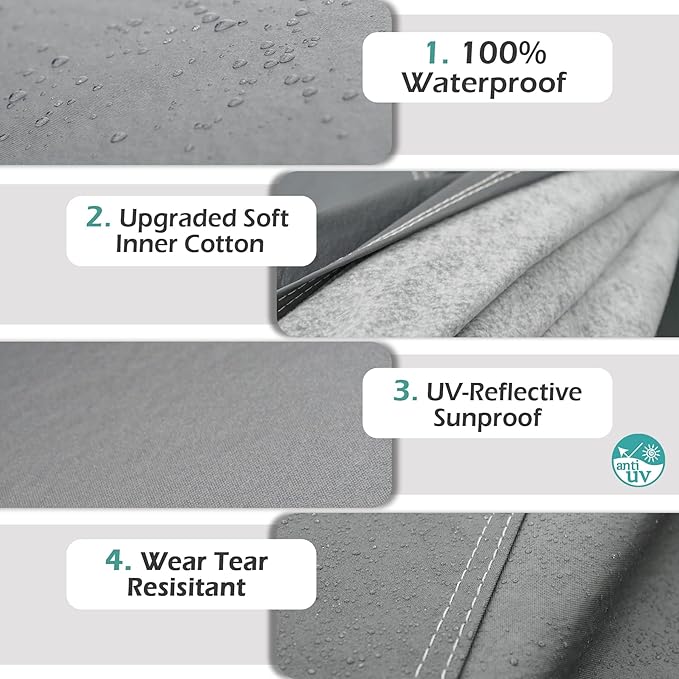 16 Layers Truck Cover Waterproof All Weater, Heavy Duty Outdoor Pickup Truck Cover for Tacoma, Tundra, Titan, F-150, RAM 1500, Silverado 1500, Sierra 1500 etc. Length up to 228 inches.