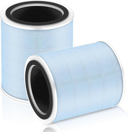 Core 400S Smoke Remover Replacement Filter for LEVOIT Core 400S Smart WiFi Air Purifier, 4-in-1 HEPA Activated Carbon Filter, Core400S-RF-SR (LRF-C401-BUS), Blue, 2 Pack