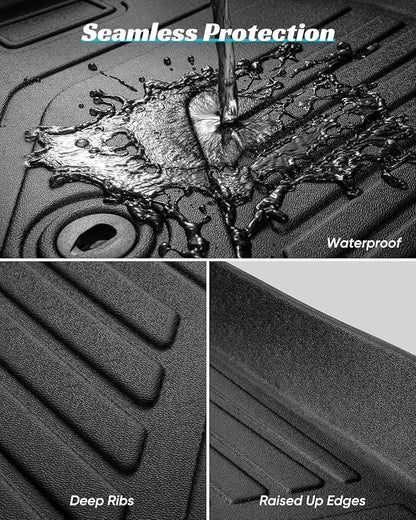 Floor Mats Full Set for Nissan Rogue 2021-2025 Accessories, All Weather Floor Mats Cargo Liner for Back of SUV, Rubber Mats for Car Floor, Custom Fit laser Tech Mat Heavy Duty Trunk Liner Black