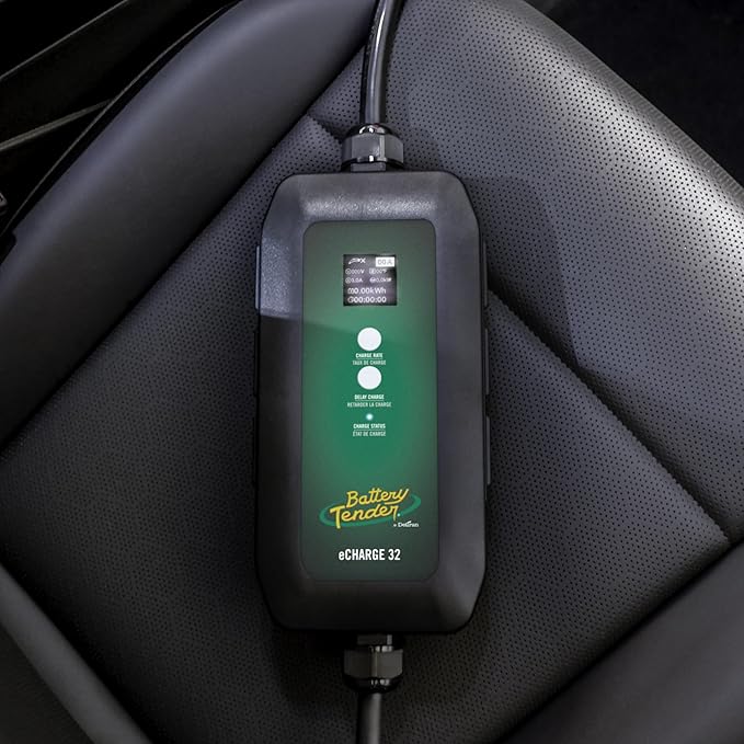 Battery Tender eCharge 32 AMP EV Charger - Level 1+2 Portable Electric Vehicle EV Car Charger - 022-3017-DL-WH