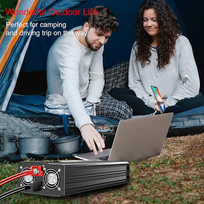 Xijia 3000W (Peak Power 6000W) Pure Sine Wave Inverter DC 72V to AC 120V 60HZ Solar Converter for Home Use car (DC72V (Range 60V-90V) 3000W)