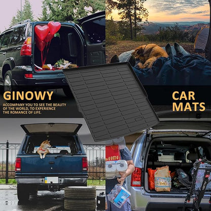 GINOWY- Floor Mats & Cargo Liner for Mazda CX50 2023-2025, TPE All Weather Protection 2024 CX50 Car Mats Waterproof Non-Slip Trunk Mat CX-50 Automotive Accessories Black