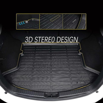 KELCSEECS Cargo Liner Custom for 2022 2023 2024 Hyundai Ioniq 5 & Ioniq 5 N 2025 Fit Cargo Mat Floor Mat Trunk Mat Hyundai Ioniq 5 All Weather Trunk Liner Black Accessories