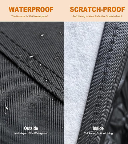 Car Cover Waterproof All Weather for Automobiles Winter Snowproof Rain UV Protection Heavy Duty Outdoor Sedan Car Cover & Car Snow Cover Universal Fit for Sedan Length Up to 194’’