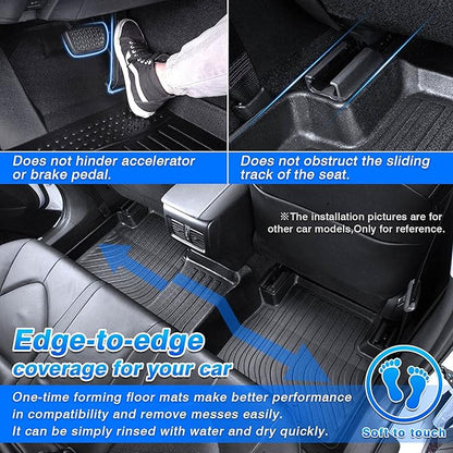Cartist Custom Fit for Floor Mats BMW X1 F48 2016-2022 & BMW X2 2018-2022 All Weather Floor Mats 2 Row Carpet Protection TPE Odorless