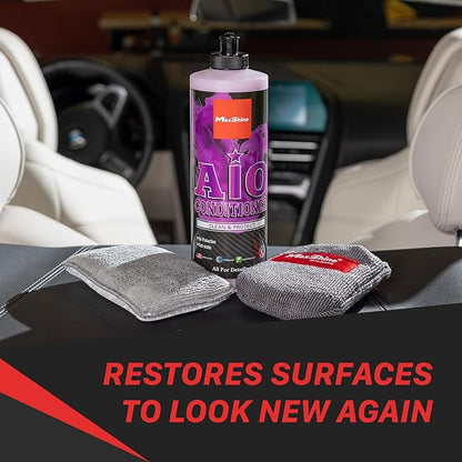Maxshine 16oz All-in-One Premium Leather Conditioner & Cleaner – Detailing Solution for Car Seats, Sofas, Chairs & More – Safe for Leather, Vinyl & Plastic Surfaces