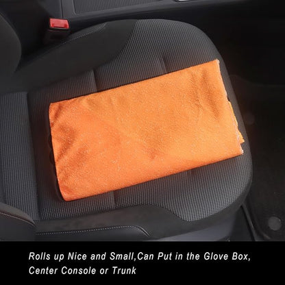 Car Seat Cover Protector Front Seats,for Gym Workout,Running,Swimming,Beach and Hiking,Waterproof Sweat Towel Bucket Seat Covers for Cars SUV Trucks (Orange, 2Pcs)